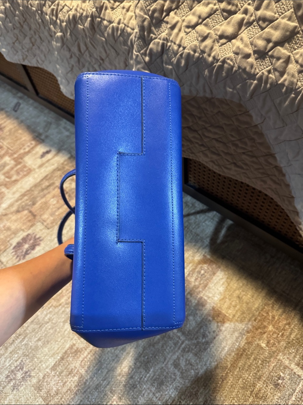 Tory Burch Electric Blue Leather Tote - Picture 6 of 6